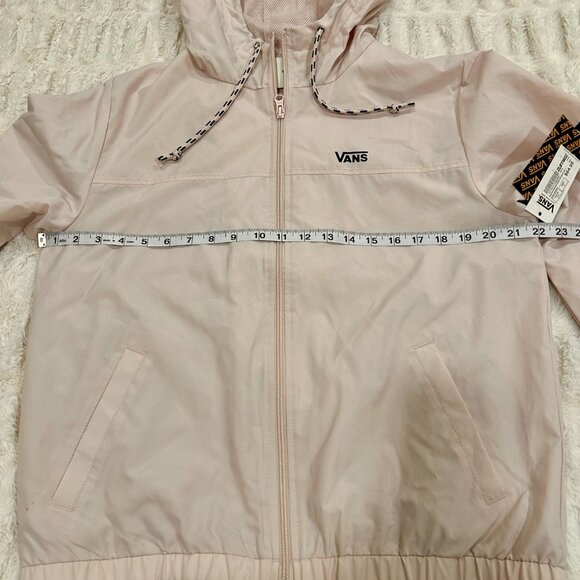 Van's Castle Check Me Pink Windbreaker Jacket Zip Up Women' Medium New with Tags - Picture 7 of 8